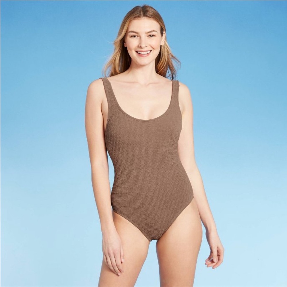 Crinkle Textured Kona Sola one piece swimsuit